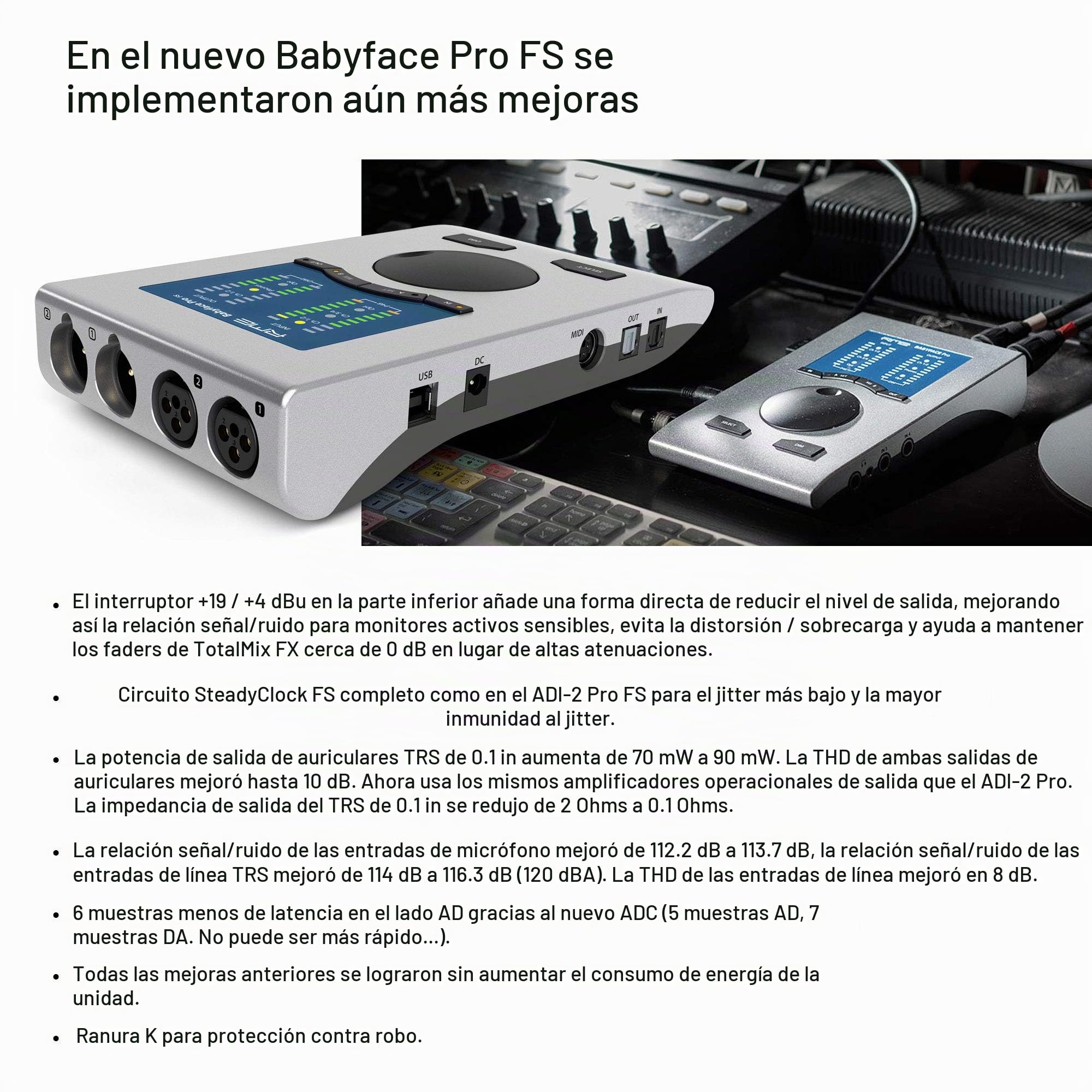 Amazon.com: RME Interfaz de audio USB Babyface Pro FS